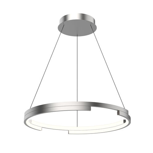 Anello Minor 24 inch Black with Brushed Nickel Pendant Ceiling Light